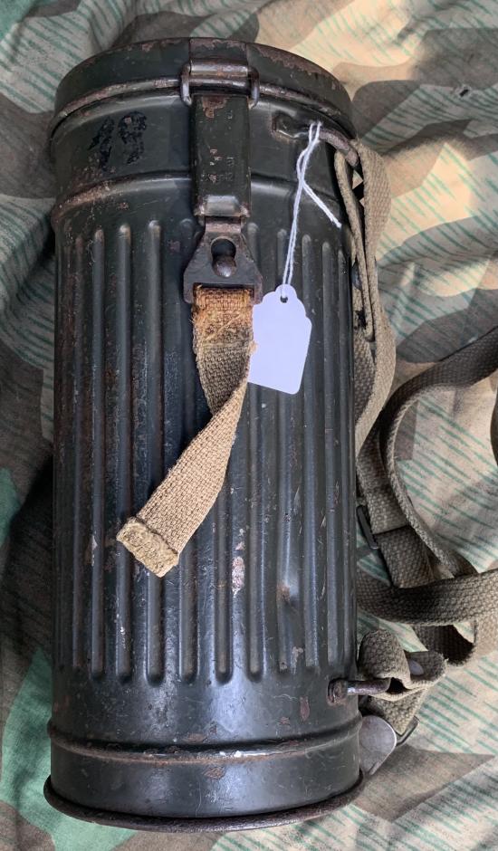 WW2 German Gas mask in canister