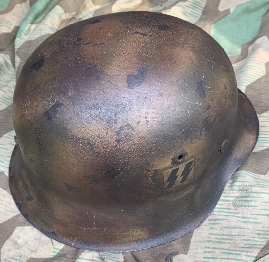 Restored WW2 German M42 Steel Helmet