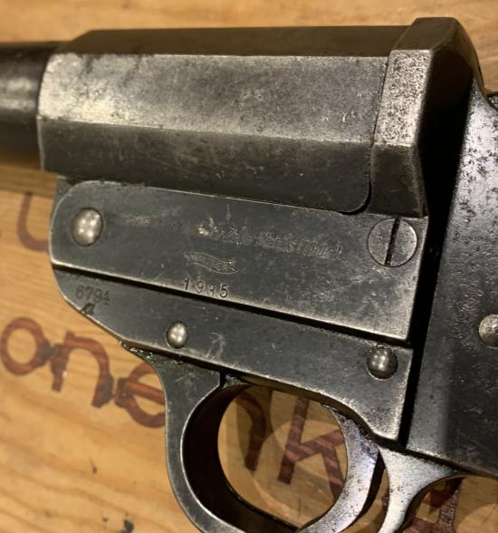 Deactivated early Walther LP34 Flare Pistol