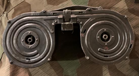 WW2 German 1936 BSW Doppeltrommel Drum Magazine