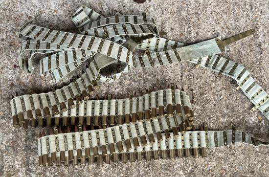 WW2 Vickers belt with inert .303 rounds