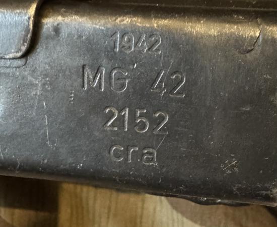 Extremely rare 1st Pattern MG42 dated 1942