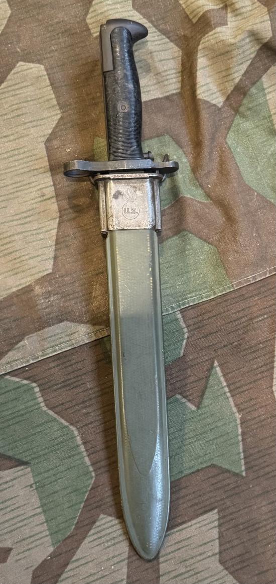WWII US M1 GARNAD BAYONET & SCABBARD