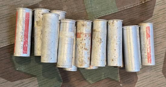 Inert empty WW2 German Flare Gun cartridges