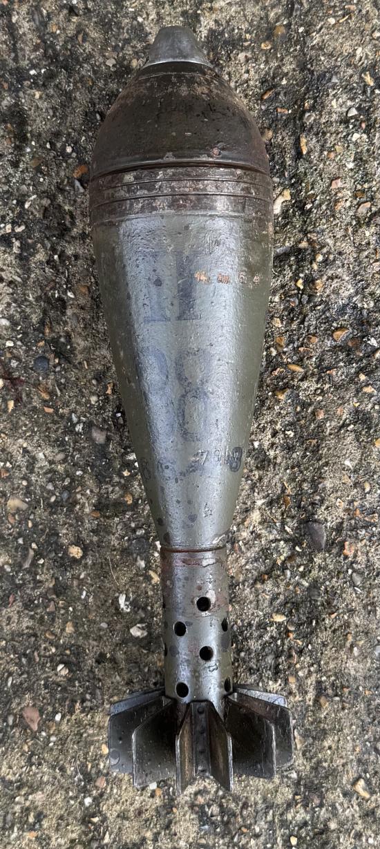 WW2 Inert German 8cm Bouncing Mortar Round