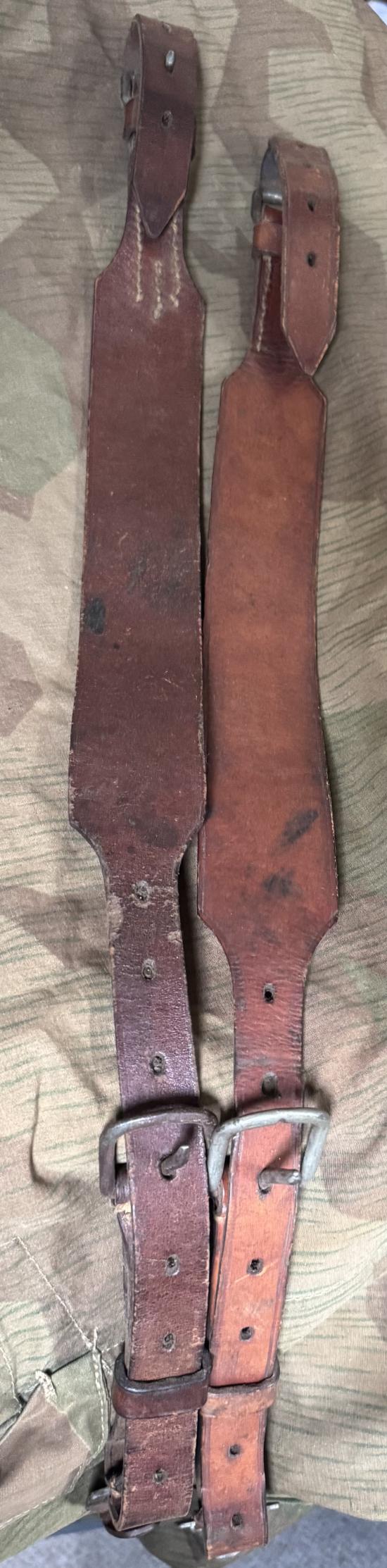 German Food container leather carry straps